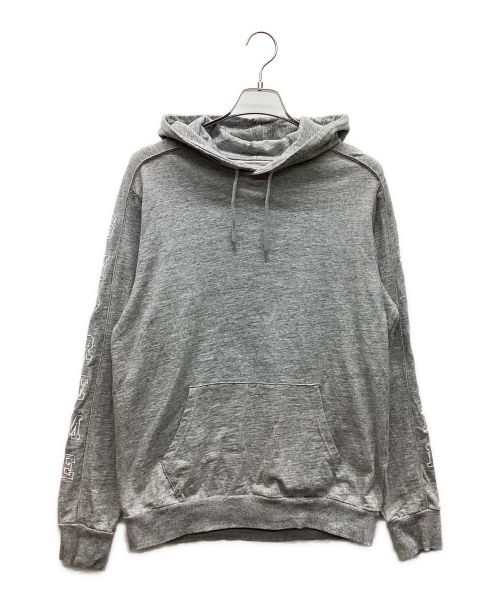 SUPREME（シュプリーム）SUPREME (シュプリーム) 16AW Hooded Sleeve Strip Top グレー サイズ:Mの古着・服飾アイテム