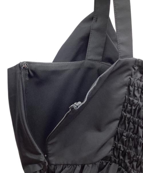 FRAY ID（フレイ アイディー）FRAY ID (フレイ アイディー) ペプラムリボントップス ブラック サイズ:Sの古着・服飾アイテム