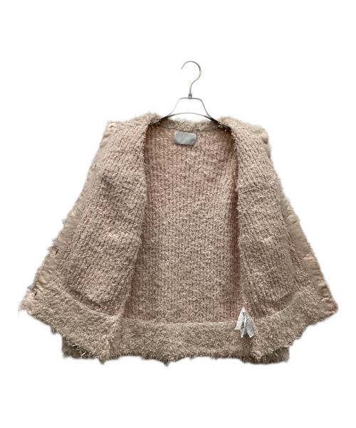 CELFORD（セルフォード）CELFORD (セルフォード) ツイードニットカーディガン ピンク サイズ:Freeの古着・服飾アイテム