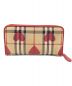 BURBERRY (バーバリー) 長財布 レッド×ベージュ：8000円