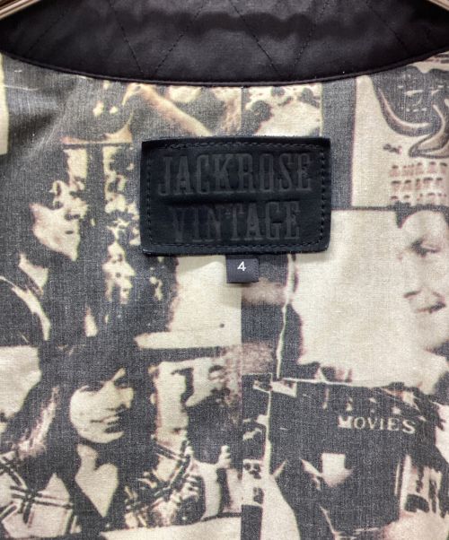 JACKROSE（ジャックローズ）JACKROSE (ジャックローズ) シャツジャケット ブラック×レッド サイズ:XLの古着・服飾アイテム