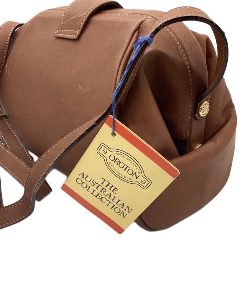 OROTON（オロトン）OROTON (オロトン) レザーショルダーバッグ ブラウンの古着・服飾アイテム