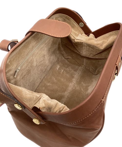 OROTON（オロトン）OROTON (オロトン) レザーショルダーバッグ ブラウンの古着・服飾アイテム