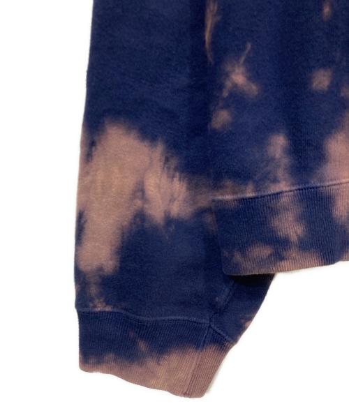 uru tokyo（ウル トーキョー）uru tokyo (ウル トーキョー) フーデッドスウェット パープル×ネイビー サイズ:Mサイズの古着・服飾アイテム