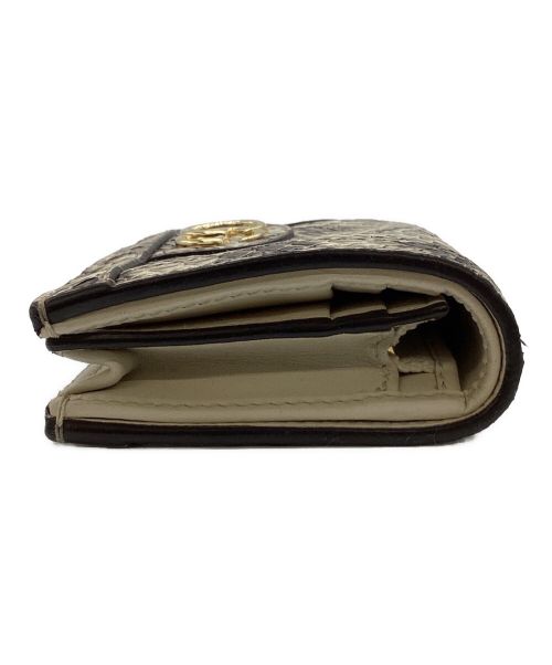 GUCCI（グッチ）GUCCI (グッチ) コンパクトウォレット/GGマーモント ベージュの古着・服飾アイテム