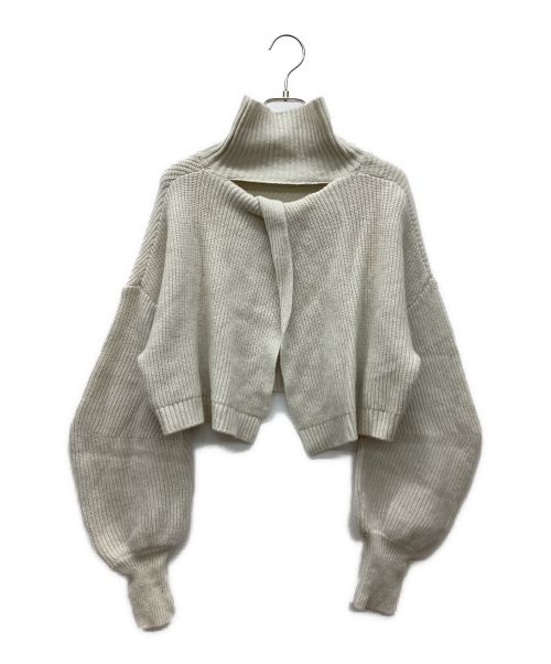 FRAY ID（フレイ アイディー）FRAY ID (フレイ アイディー) バックツイストショートレングスプルオーバー アイボリー サイズ:Mの古着・服飾アイテム