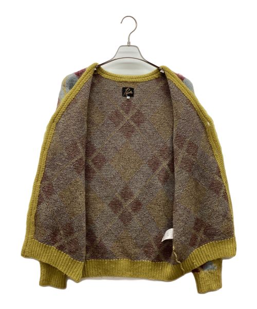 Needles（ニードルズ）Needles (ニードルズ) モヘアカーディガン ブルー×イエロー サイズ:Sの古着・服飾アイテム