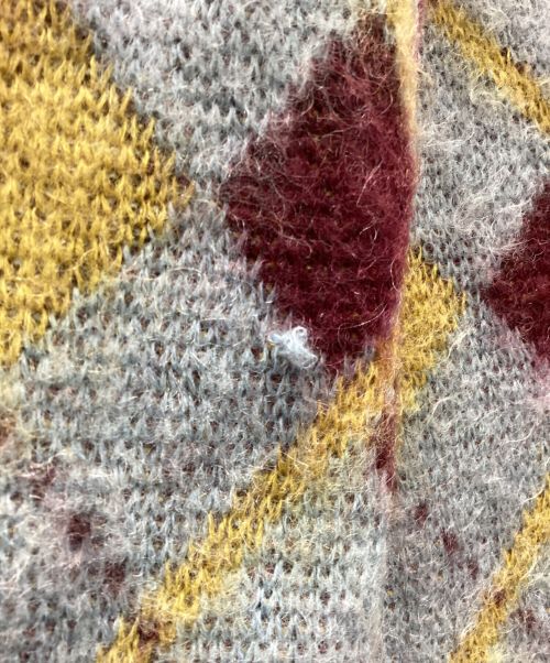 Needles（ニードルズ）Needles (ニードルズ) モヘアカーディガン ブルー×イエロー サイズ:Sの古着・服飾アイテム