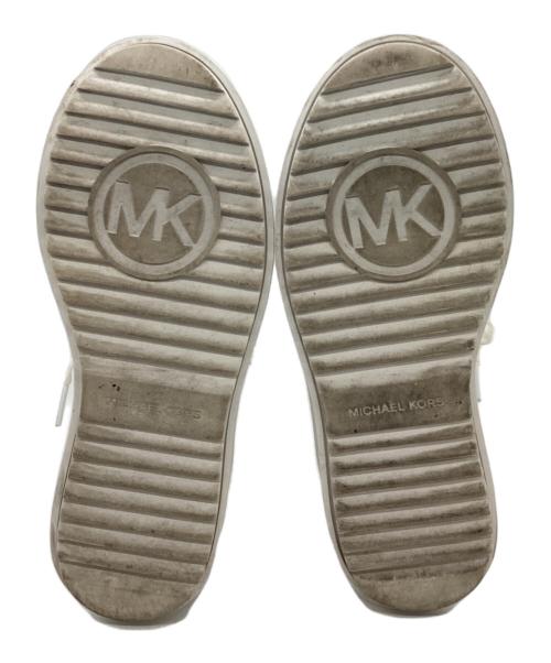 MICHAEL KORS（マイケル・コース）MICHAEL KORS (マイケルコース) レザースニーカー ホワイト サイズ:6M (23cm相当)の古着・服飾アイテム