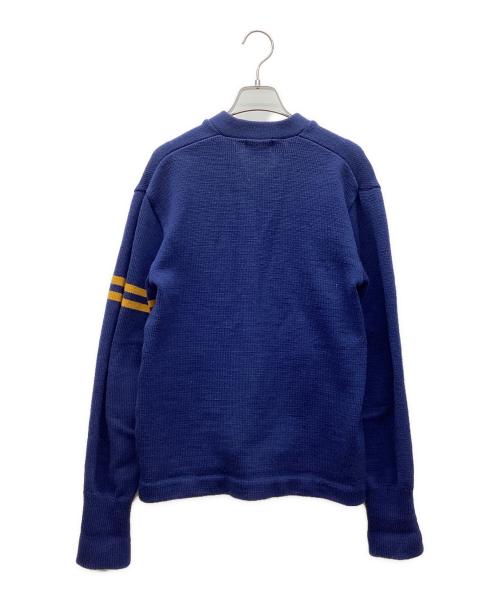 octonek（オクトネック）octonek (オクトネック) ニットカーディガン ブルー サイズ:Sの古着・服飾アイテム