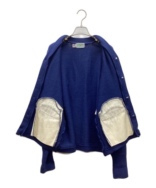 octonek（オクトネック）octonek (オクトネック) ニットカーディガン ブルー サイズ:Sの古着・服飾アイテム