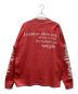 中古・古着 THE INCORPORATED (インコーポレイテッド) 長袖カットソー レッド サイズ:L：5000円
