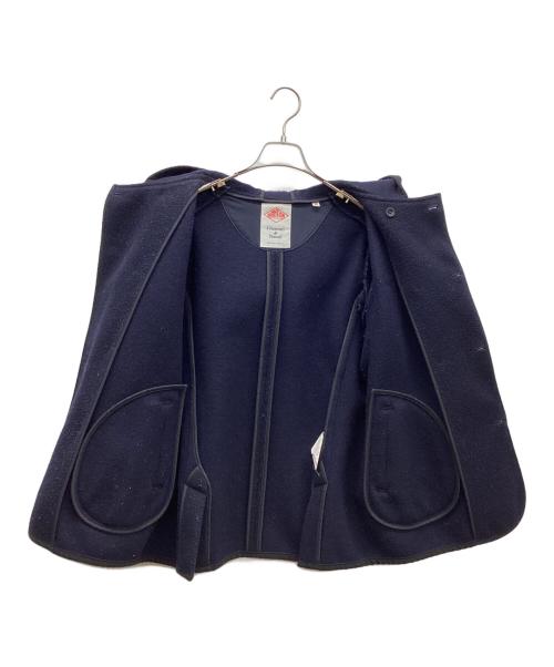 DANTON（ダントン）DANTON (ダントン) ウールモッサー フード ダブルボタンジャケット ネイビー サイズ:Mの古着・服飾アイテム