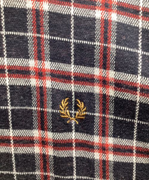 FRED PERRY（フレッドペリー）FRED PERRY (フレッドペリー) ハリントンジャケット ネイビー×レッド サイズ:Mの古着・服飾アイテム