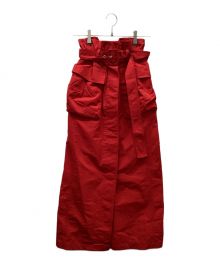 MAISON SPECIAL（メゾンスペシャル）の古着「ナイロンスカート」｜レッド