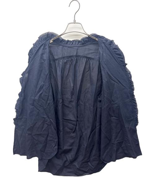 IENA（イエナ）IENA (イエナ) コットンシュリンクハーフスリーブブラウス ネイビー サイズ:Freeの古着・服飾アイテム