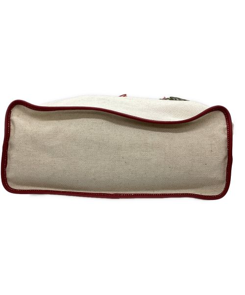 familiar（ファミリア）familiar (ファミリア) トートバッグ ベージュ×レッドの古着・服飾アイテム