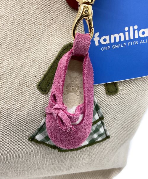 familiar（ファミリア）familiar (ファミリア) トートバッグ ベージュ×レッドの古着・服飾アイテム