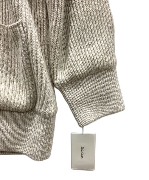 Mila Owen（ミラオーウェン）Mila Owen (ミラオーウェン) 裏地付きメランジラメニットガウンジャケット ベージュ サイズ:free 未使用品の古着・服飾アイテム