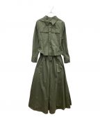 GRACE CLASSグレースクラス）の古着「ブラウスワンピース」｜オリーブ