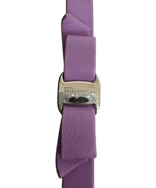 Salvatore Ferragamo（サルヴァトーレ フェラガモ）Salvatore Ferragamo (サルヴァトーレ フェラガモ) リボンブレスレット パープルの古着・服飾アイテム