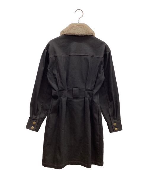 HER LIP TO（ハーリップトゥ）HER LIP TO (ハーリップトゥ) ファー付きコート ブラック サイズ:Sの古着・服飾アイテム