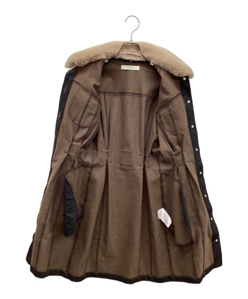 HER LIP TO（ハーリップトゥ）HER LIP TO (ハーリップトゥ) ファー付きコート ブラック サイズ:Sの古着・服飾アイテム