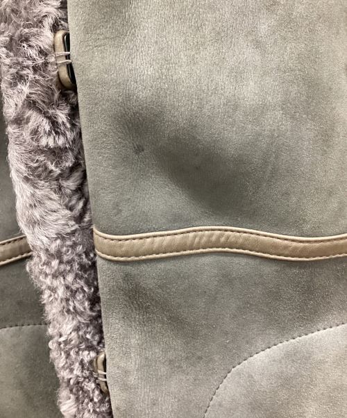 yves salomon（イヴサロモン）yves salomon (イヴサロモン) ラムレザーコート グレー サイズ:Mの古着・服飾アイテム