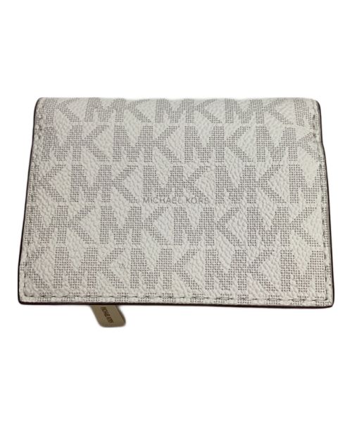 MICHAEL KORS（マイケル・コース）MICHAEL KORS (マイケルコース) コンパクトウォレット ホワイト×グレーの古着・服飾アイテム