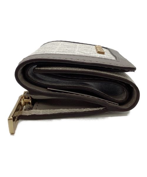 MICHAEL KORS（マイケル・コース）MICHAEL KORS (マイケルコース) コンパクトウォレット ホワイト×グレーの古着・服飾アイテム