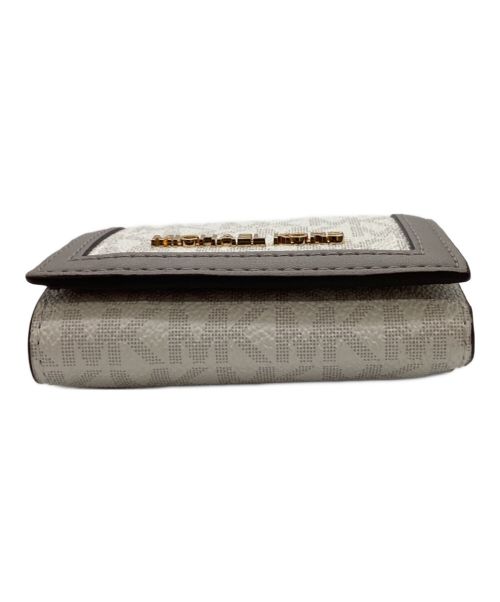 MICHAEL KORS（マイケル・コース）MICHAEL KORS (マイケルコース) コンパクトウォレット ホワイト×グレーの古着・服飾アイテム