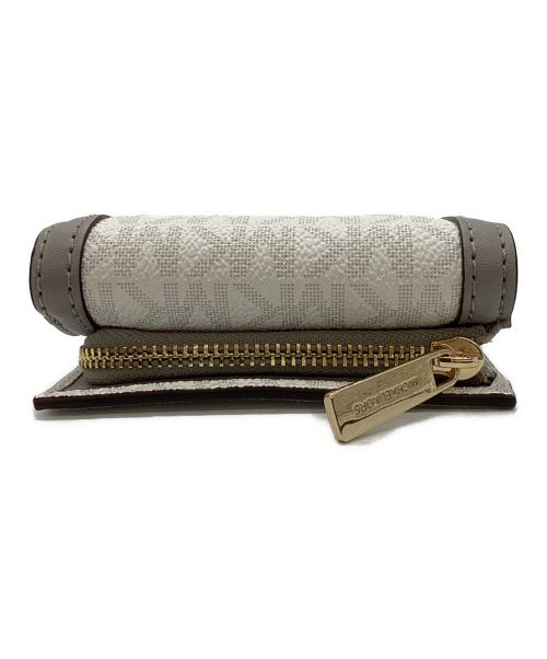 MICHAEL KORS（マイケル・コース）MICHAEL KORS (マイケルコース) コンパクトウォレット ホワイト×グレーの古着・服飾アイテム
