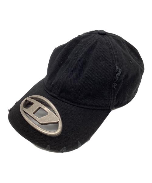 DIESEL（ディーゼル）DIESEL (ディーゼル) メタルロゴコットンキャップ ブラックの古着・服飾アイテム