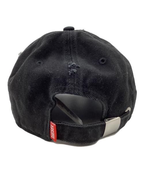 DIESEL（ディーゼル）DIESEL (ディーゼル) メタルロゴコットンキャップ ブラックの古着・服飾アイテム