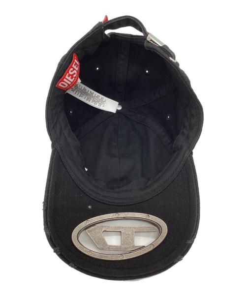 DIESEL（ディーゼル）DIESEL (ディーゼル) メタルロゴコットンキャップ ブラックの古着・服飾アイテム