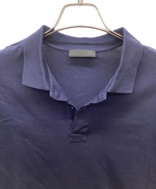 PRADA（プラダ）PRADA (プラダ) 半袖ポロシャツ ネイビー サイズ:Mの古着・服飾アイテム