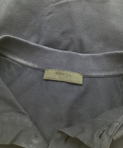 PRADA（プラダ）PRADA (プラダ) 半袖ポロシャツ ネイビー サイズ:Mの古着・服飾アイテム