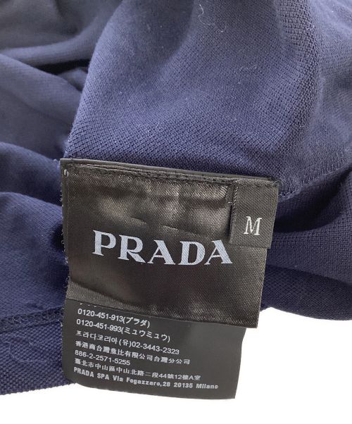 PRADA（プラダ）PRADA (プラダ) 半袖ポロシャツ ネイビー サイズ:Mの古着・服飾アイテム