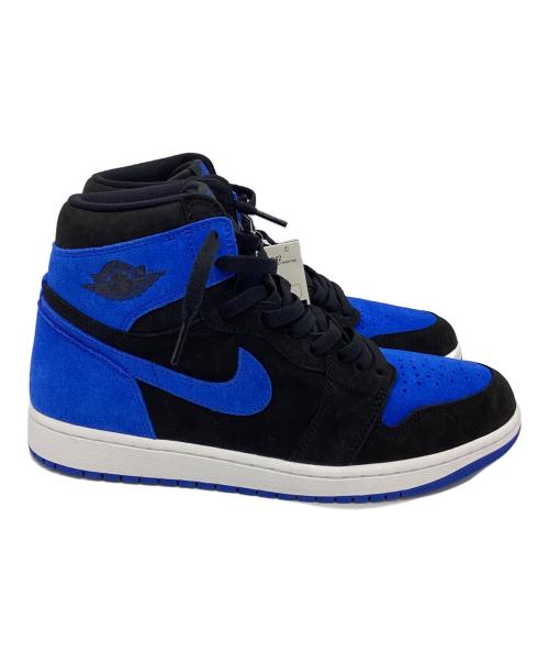 NIKE（ナイキ）NIKE (ナイキ) ハイカットスニーカー/AIR JORDAN1 ブラック×ブルー サイズ:28.5 未使用品の古着・服飾アイテム