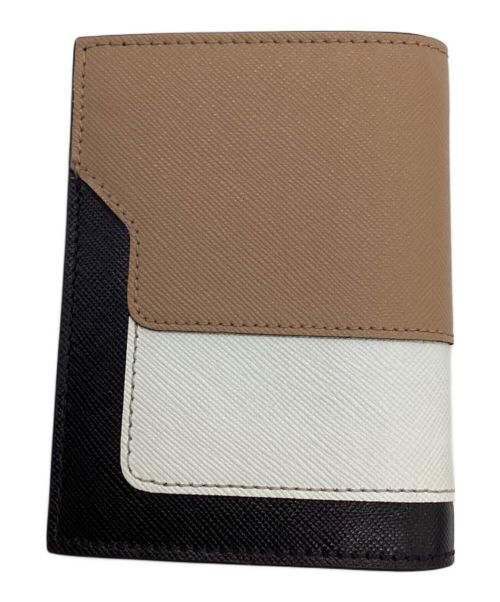 MARNI（マルニ）MARNI (マルニ) コンパクトウォレット ベージュ×ブラックの古着・服飾アイテム