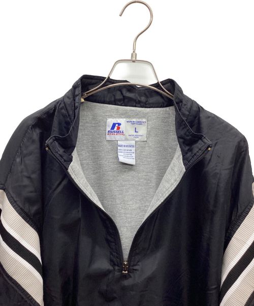 RUSSELL ATHLETIC（ラッセルアスレチック）RUSSELL ATHLETIC (ラッセルアスレチック) ナイロンジャケット ブラック サイズ:Lの古着・服飾アイテム