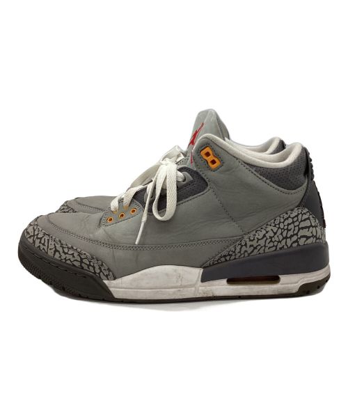NIKE（ナイキ）NIKE (ナイキ) ハイカットスニーカー/AIR JORDAN 3 RETRO グレー サイズ:28cmの古着・服飾アイテム