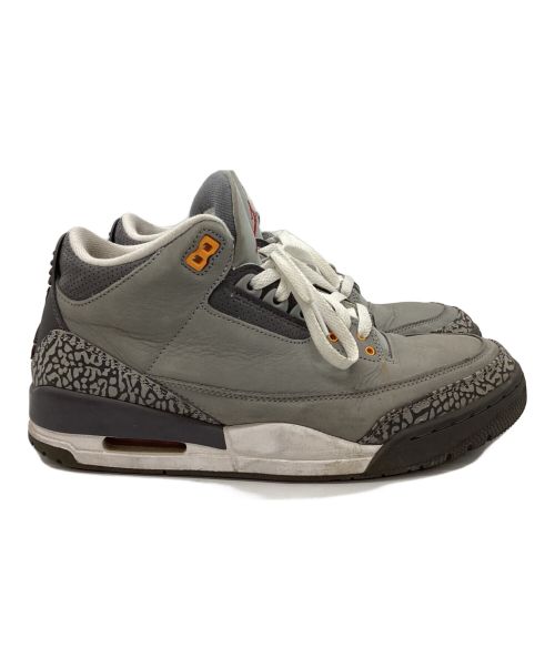 NIKE（ナイキ）NIKE (ナイキ) ハイカットスニーカー/AIR JORDAN 3 RETRO グレー サイズ:28cmの古着・服飾アイテム