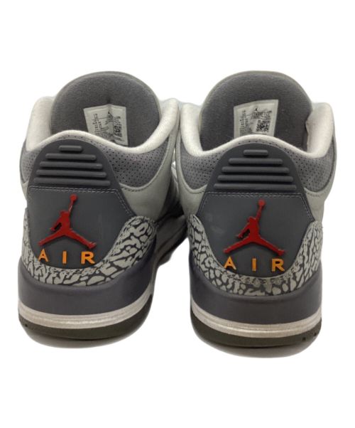 NIKE（ナイキ）NIKE (ナイキ) ハイカットスニーカー/AIR JORDAN 3 RETRO グレー サイズ:28cmの古着・服飾アイテム