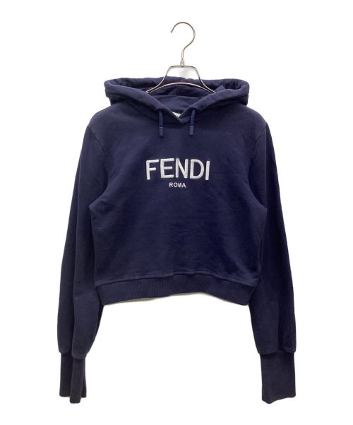 FENDI（フェンディ）FENDI (フェンディ) プルオーバーパーカー ネイビー サイズ:Sの古着・服飾アイテム
