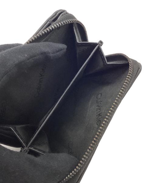 Calvin Klein（カルバンクライン）Calvin Klein (カルバンクライン) キルティング2つ折り財布 ブラックの古着・服飾アイテム