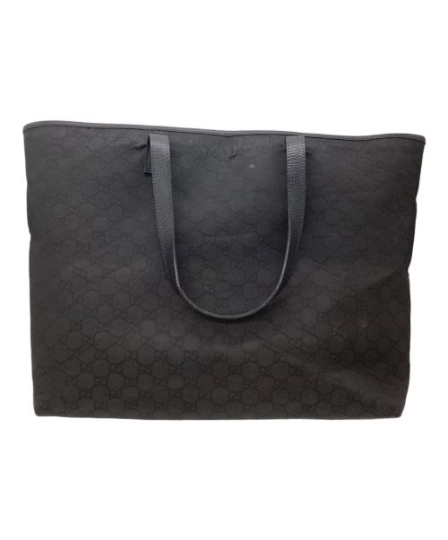 GUCCI（グッチ）GUCCI (グッチ) GGキャンバストートバッグ ブラックの古着・服飾アイテム