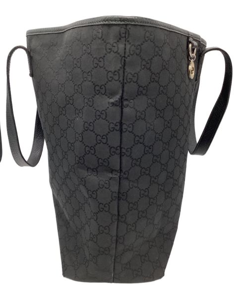 GUCCI（グッチ）GUCCI (グッチ) GGキャンバストートバッグ ブラックの古着・服飾アイテム