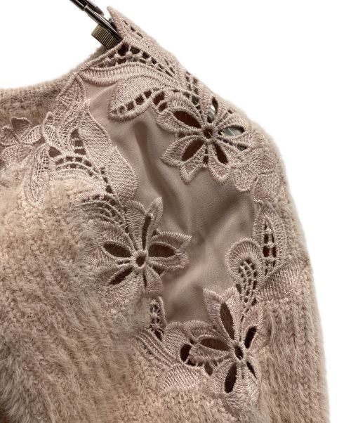 JILL STUART（ジルスチュアート）JILL STUART (ジルスチュアート) レースニット ピンク サイズ:Free 未使用品の古着・服飾アイテム