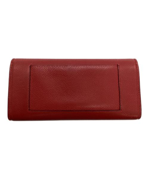 CELINE（セリーヌ）CELINE (セリーヌ) ラージフラップマルチファンクション ウォレット レッドの古着・服飾アイテム